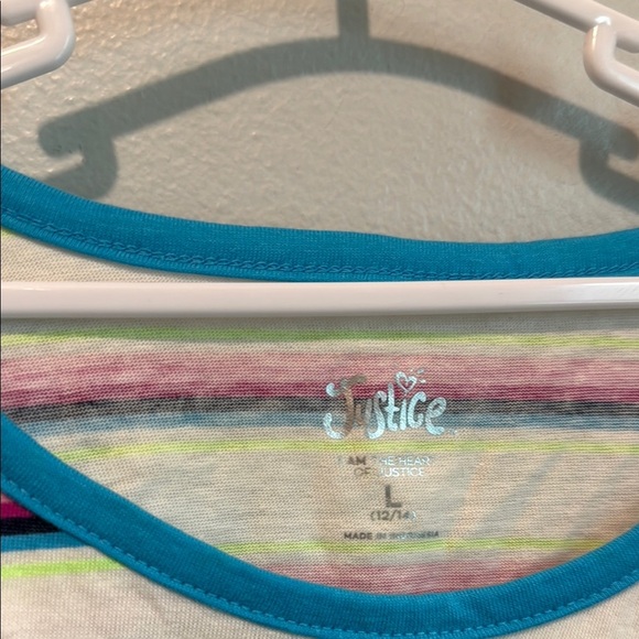 Justice Surf Kids Large 12 - 14 Striped Tank Top with Tie Front - Picture 6 of 10